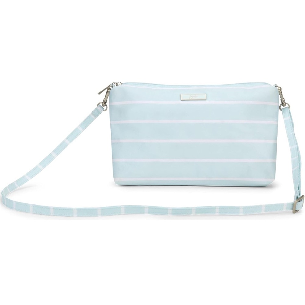 Jujube Be Quick blue striped wristlet and crossbody bag